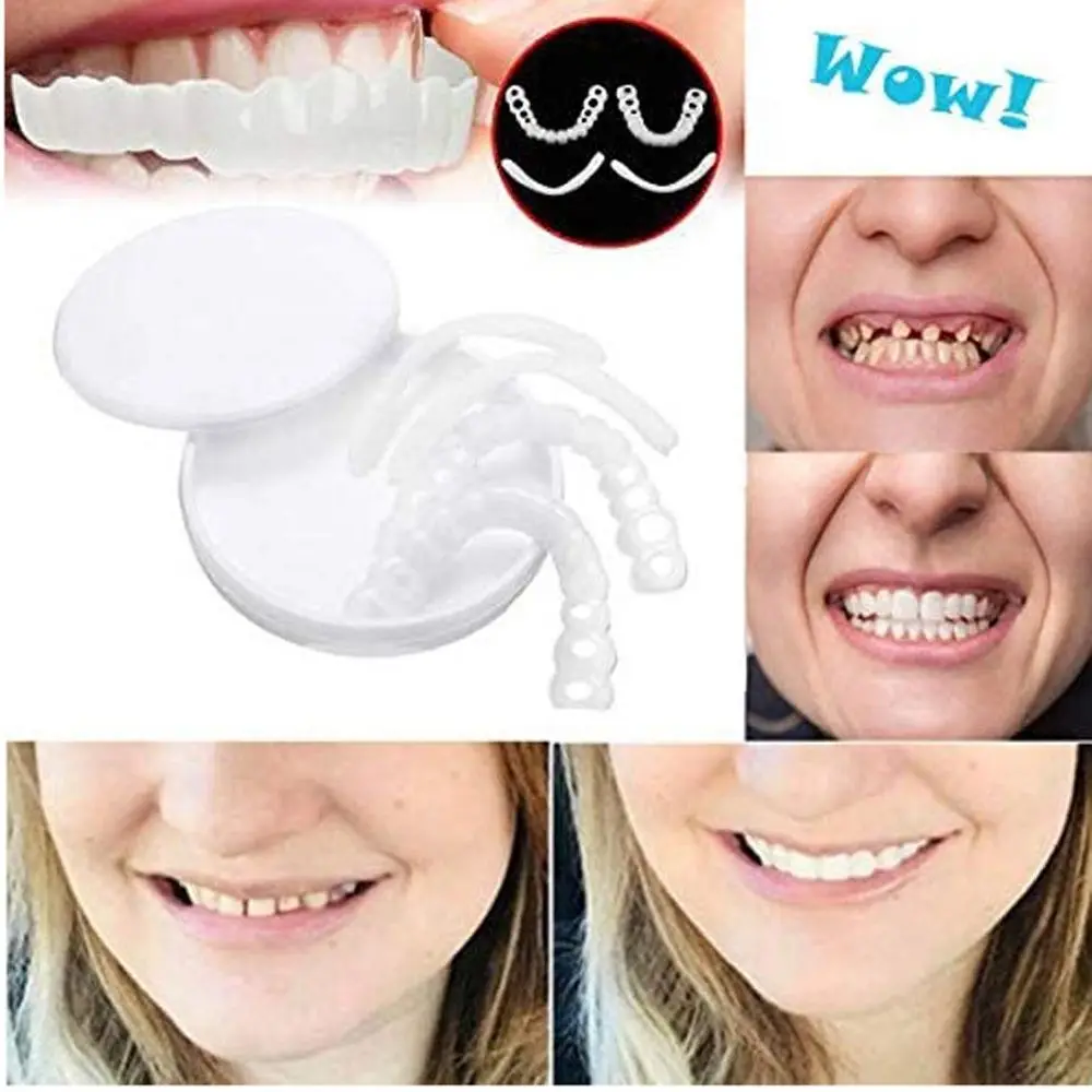 Upper Lower Fake Tooth Kit Veneers Teeth Temporary False Cover Denture Braces Perfect Smile Cosmetic Dental Tool | Красота и здоровье
