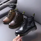 Детские Ботинки Martin осень 2021 г. Новые стильные и красивые ботинки из натуральной кожи для мальчиков мотоботы для девочек 1-4-15 лет