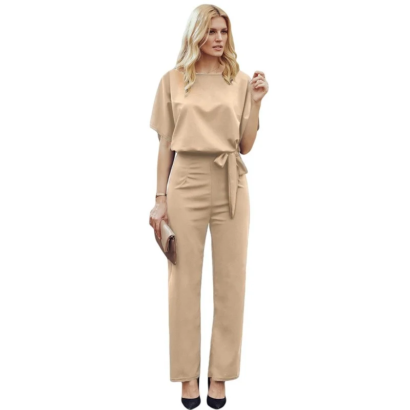 

2021 Women Black Elegant High Waist Long Jumpsuit Overalls Female Summer Lace Up Rompers Overalls Plus Size Jumpsuits Y2k Women