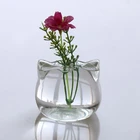 Стеклянная ваза в форме кошки, гидропонный Террариум Цветочная ваза для растений, декоративный подарок контейнерный горшок