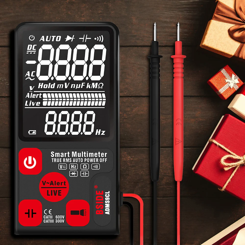 

AC/DC Smart Multimeter Digital Multimeter Resistance Frequency with EBTN LCD Display Voltage Meter Capacitance and Diode Tester