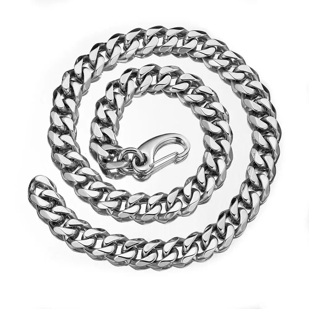 Мужские цепочки в стиле хип хоп ожерелье из нержавеющей стали никогда не