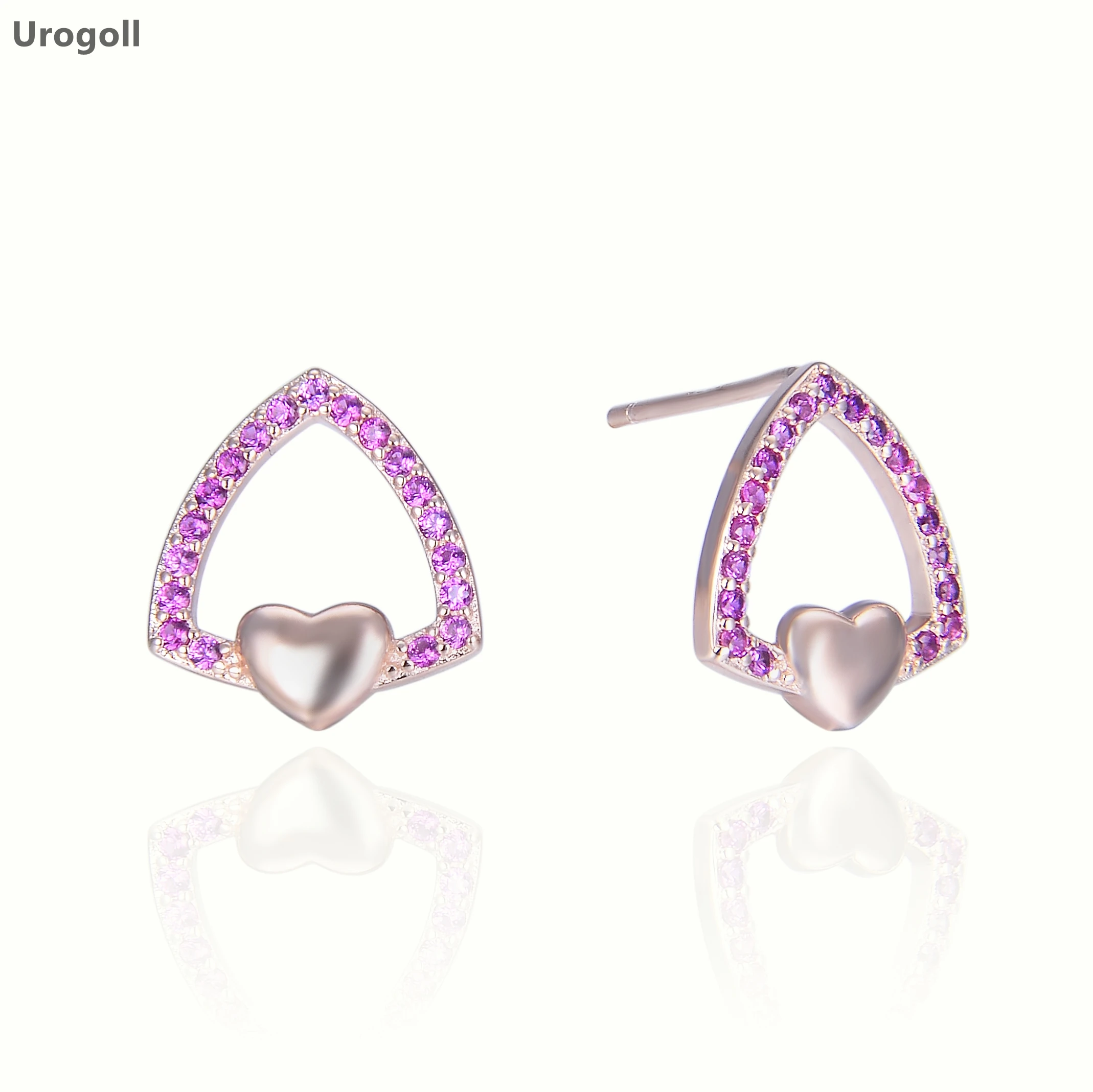 

Женские серьги-гвоздики из серебра 925 пробы с цирконом