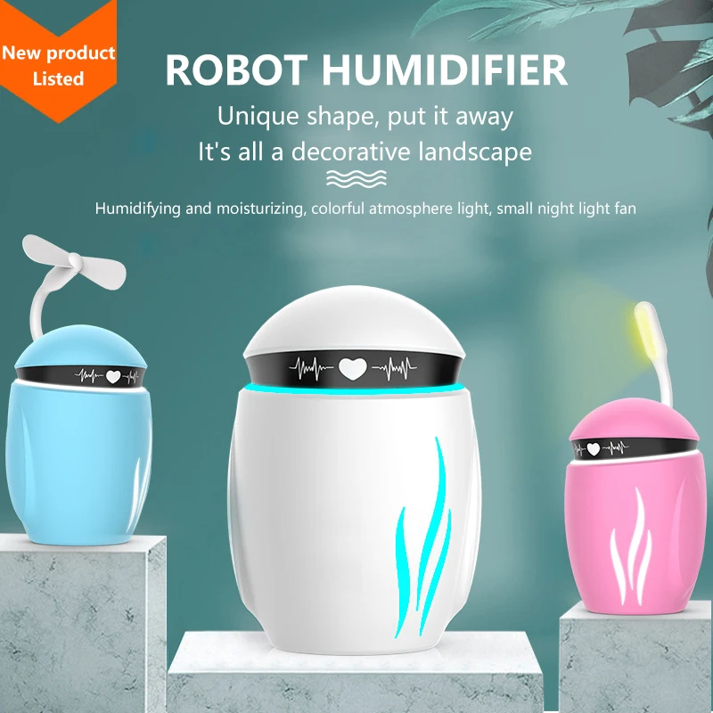 

350ML Aromatherapy Air Humidifier With Fan LED Light Car USB Home Room Ultrasonic Cooling Fog Essential Oil Diffuser