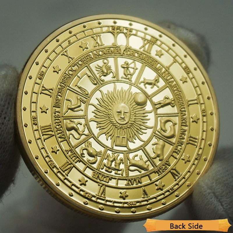 Позолоченный счастливый Таро монета художественный металлический ремесло divination