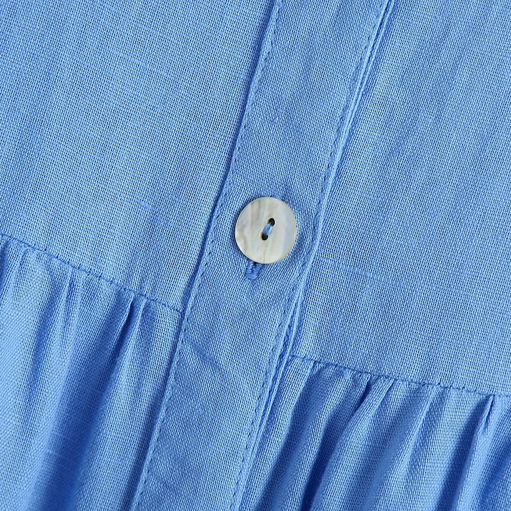 

Unizera Europe and the United States 2021 spring new women's Retro stitched MIDI dress trend