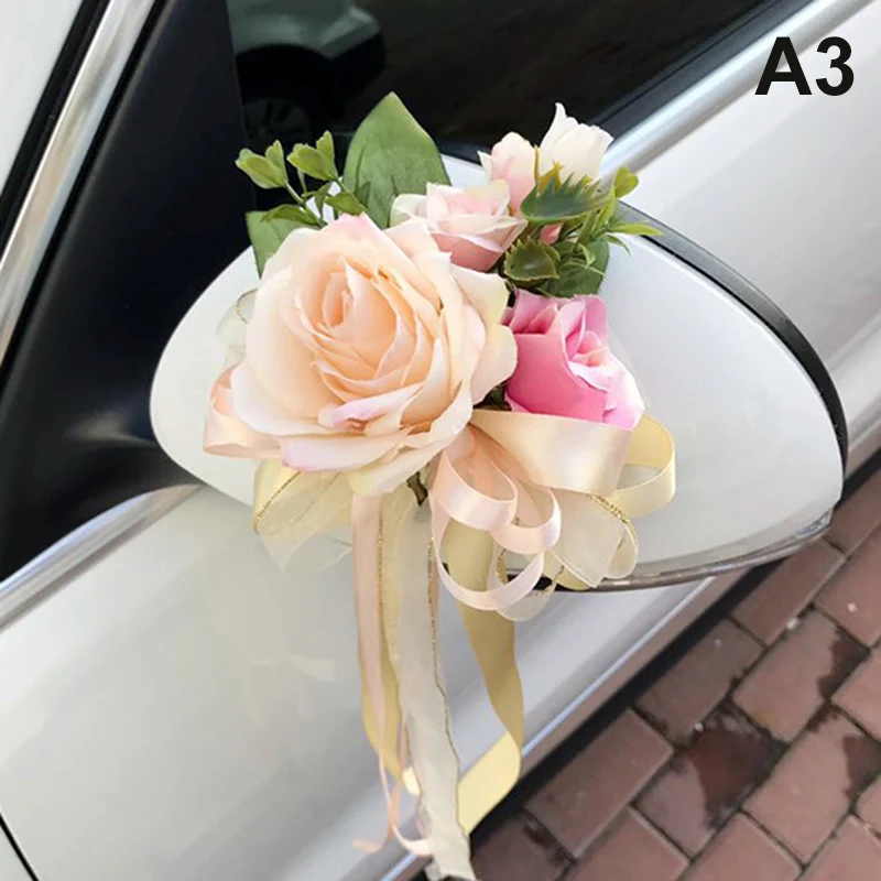 

Искусственный цветок, свадебное украшение автомобиля, аксессуары для творчества и событий, дверное украшение