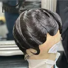 180% пальчиковая волна Beeos, полноразмерный парик с глубокой волной, вырезанный естественный черный цвет, безклеевые влажные волнистые бразильские волосы без повреждения кутикулы