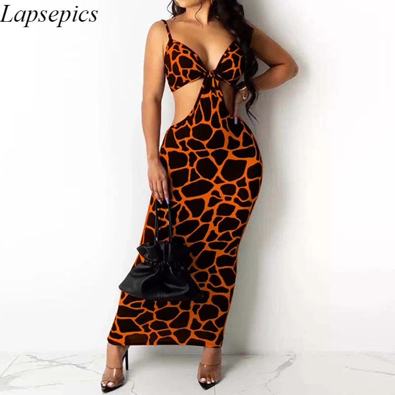 

Vacation Maxi Dresses for Women Summer Elegant Sexy Party Cut Out Backless Bodycon Dress