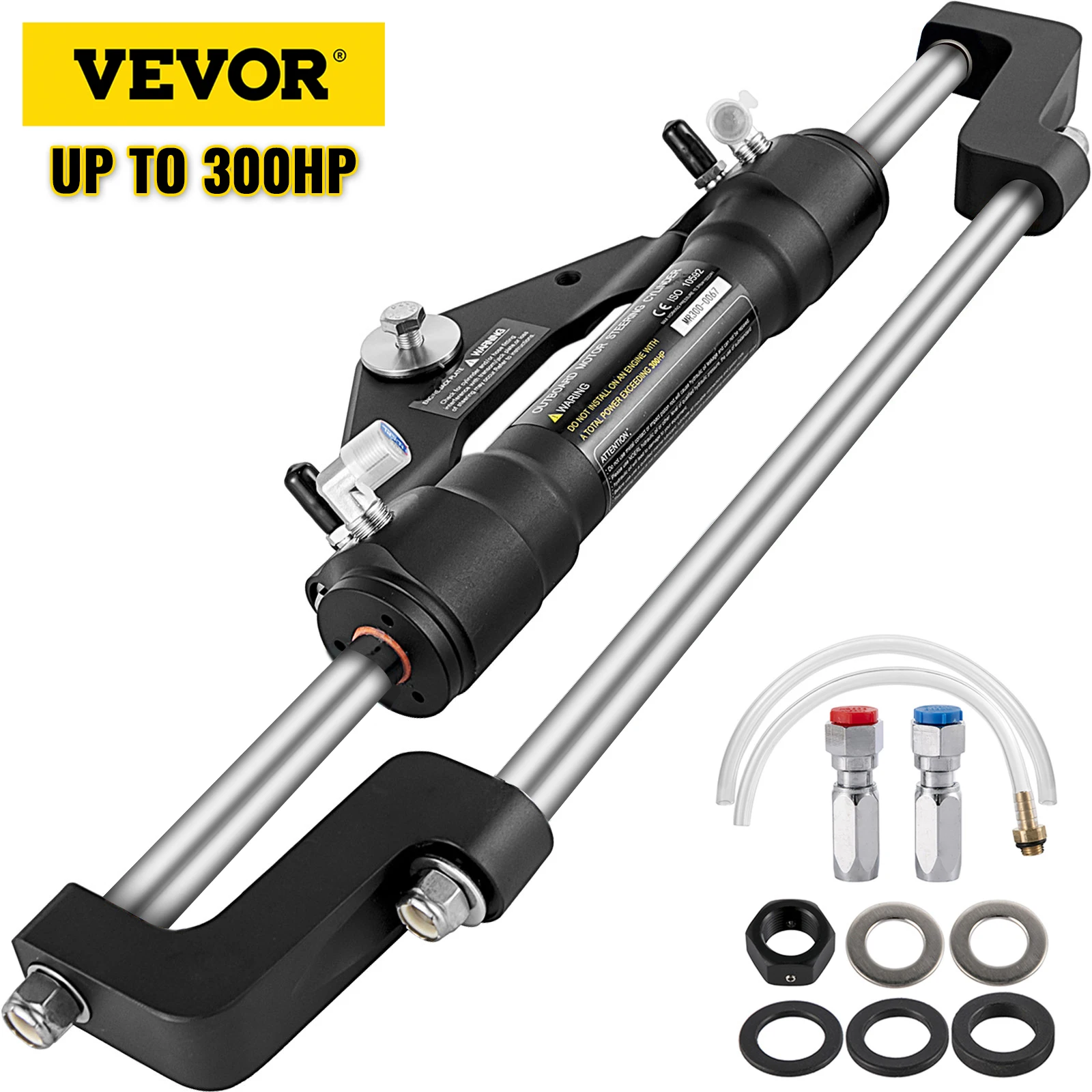

VEVOR 300HP Boat Hydraulic Steering Cylinder HC5345-3 HC5358-3 for BayStar Teleflex Marine Outboard Steering Boat Accessories
