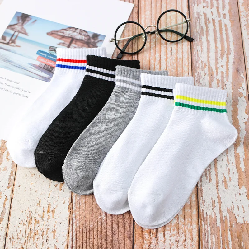 Зимние Повседневные носки милые хлопковые свободные полосатые в японском стиле