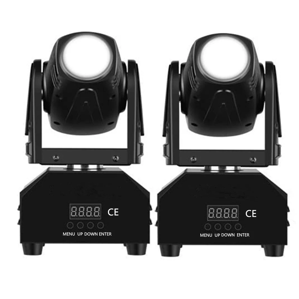 

2pcs 10W Mini Moving Head Stage Beam Light RGBW 4In1 DMX512 Sound Activated for Disco Party Club Bar DJ Show LED Spot Light