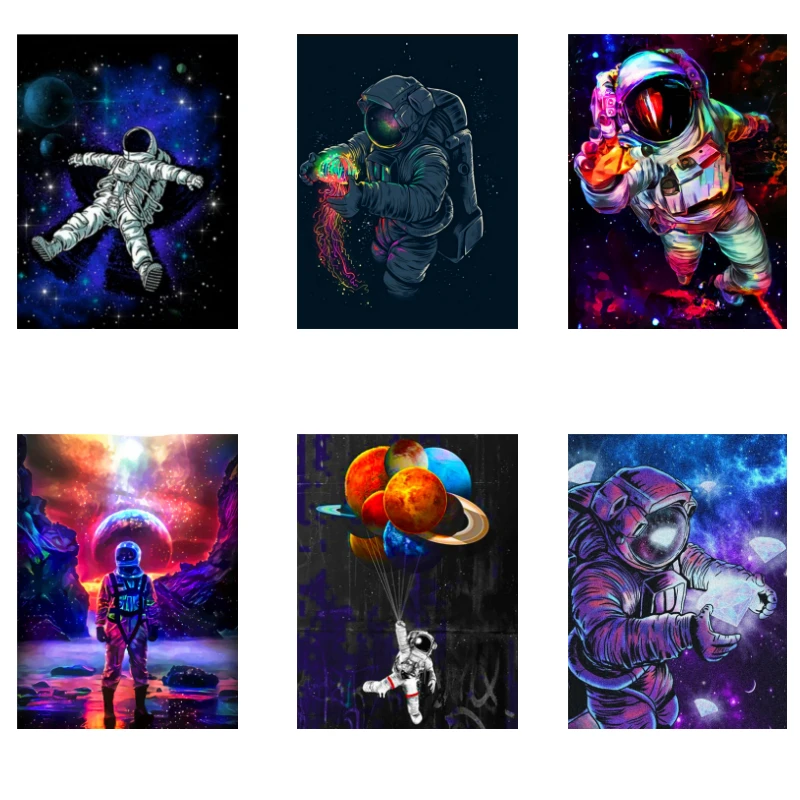 

Space Astronaut Mars Moon Research Canvas Painting Print Art Poster Mural Bedroom Living Room Home Decoration Universe Planet