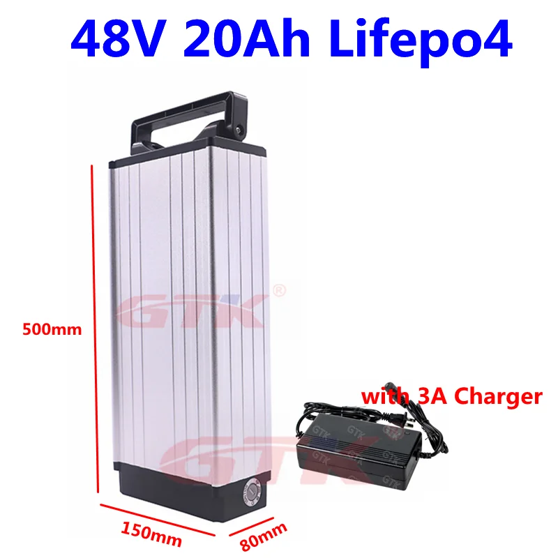 Перезаряжаемый литий ионный Аккумулятор Lifepo4 48 В 20 ач с BMS для 1500 Вт солнечной