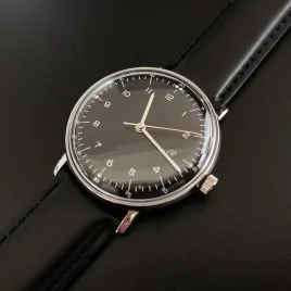 black color Стальные повседневные Модные женские кварцевые часы для дайвинга, 50 м водонепроницаемые швейцарские часы Ronda с кожаным ремешком, женские часы - Цвет: black color