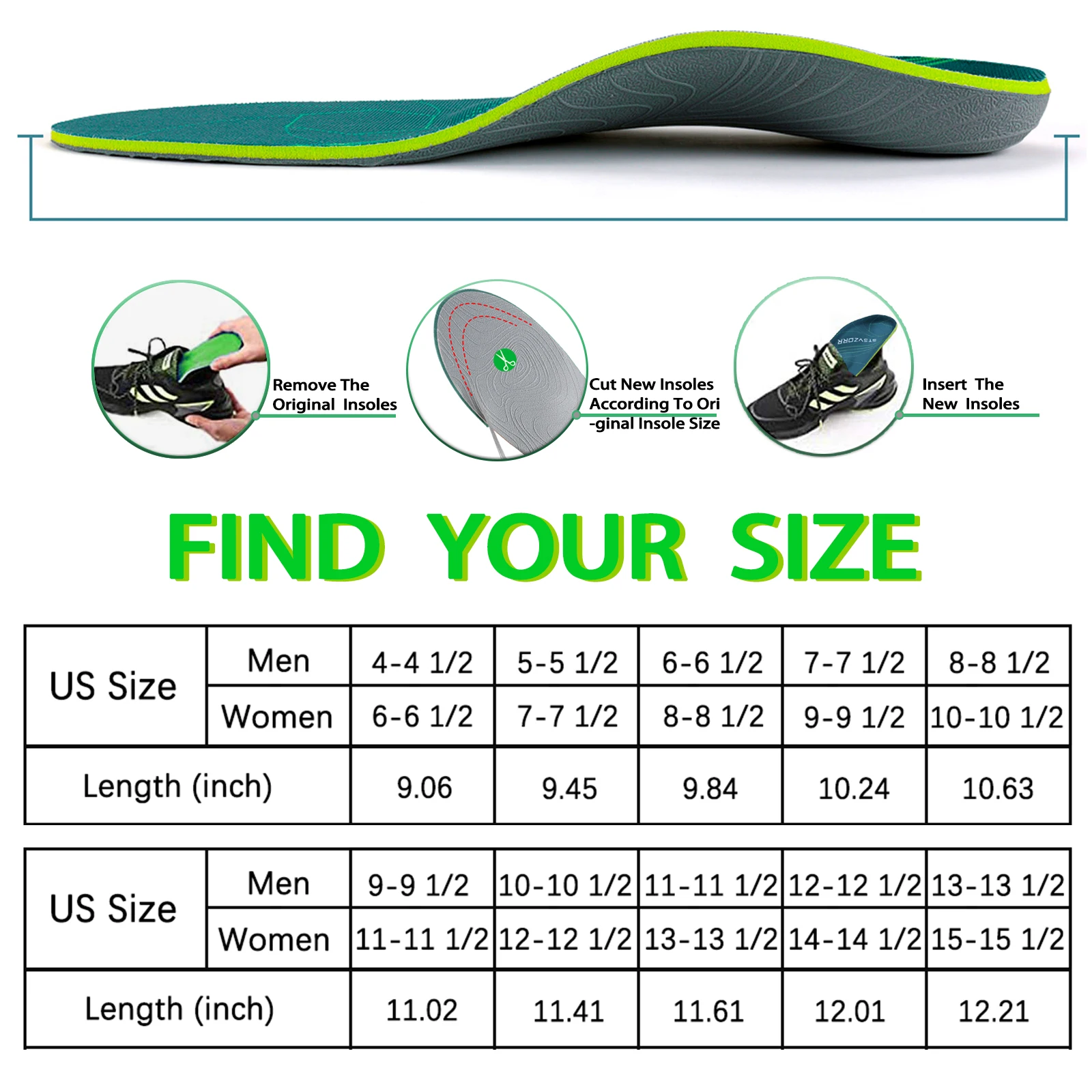 Flat Feet Template Arch Support Orthopedic Insoles,Men Women Plantar Fasciitis Heel Pain Orthotics Insoles Sneakers Shoe Inserts images - 6
