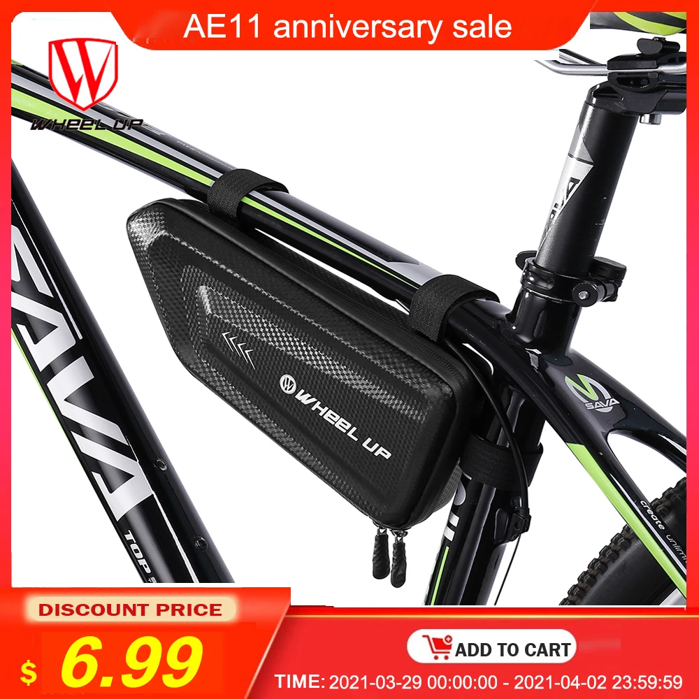 Сумка на колесо для велосипеда треугольная сумочка переднюю раму Жесткий Чехол