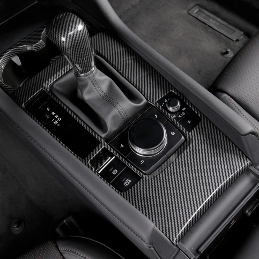 ABS пластиковые аксессуары для интерьера консоль Mazda 3 2019 2020 Unksela Стиль углеродного