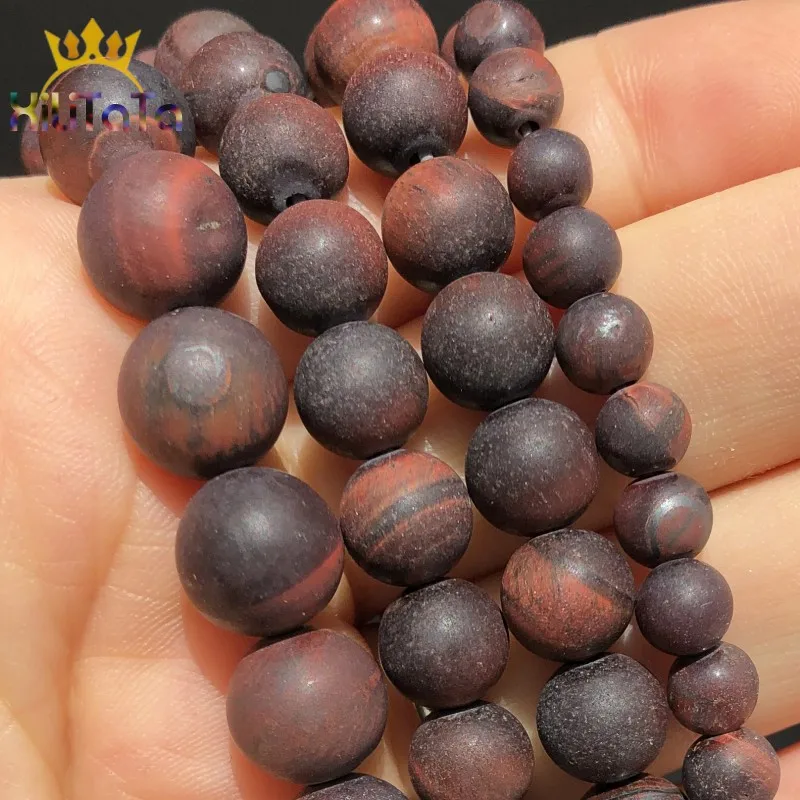 Бусины AB + из матового Красного тигрового глаза с натуральным камнем бусины