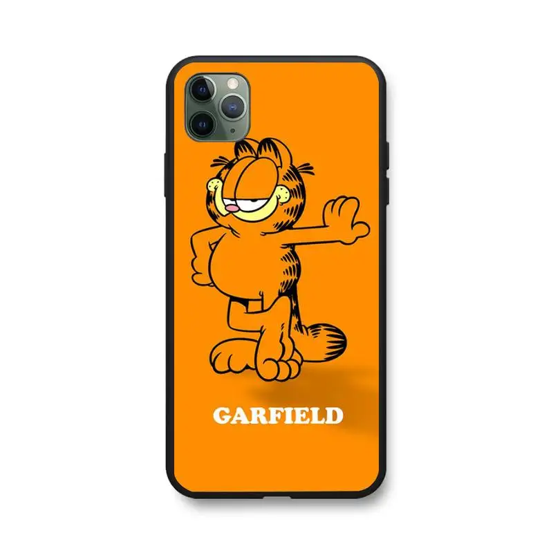 

Carton Garield Cat Fashion Phone Case For IPhone 6 6s 7 8 11 12 X XS PRO PLUS MINI MAX FUNDAS COVER PB