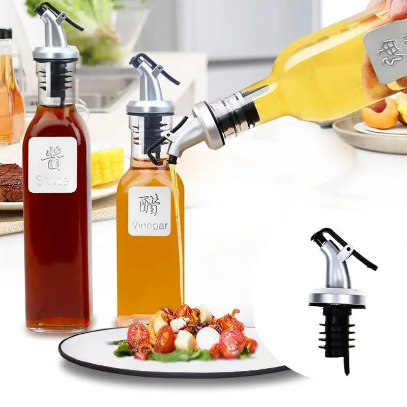 

Olive Oil Sprayer Liquor Dispenser Wine Pourers Flip Top Stopper Kitchen Tools Oil Bottle Leakproof
