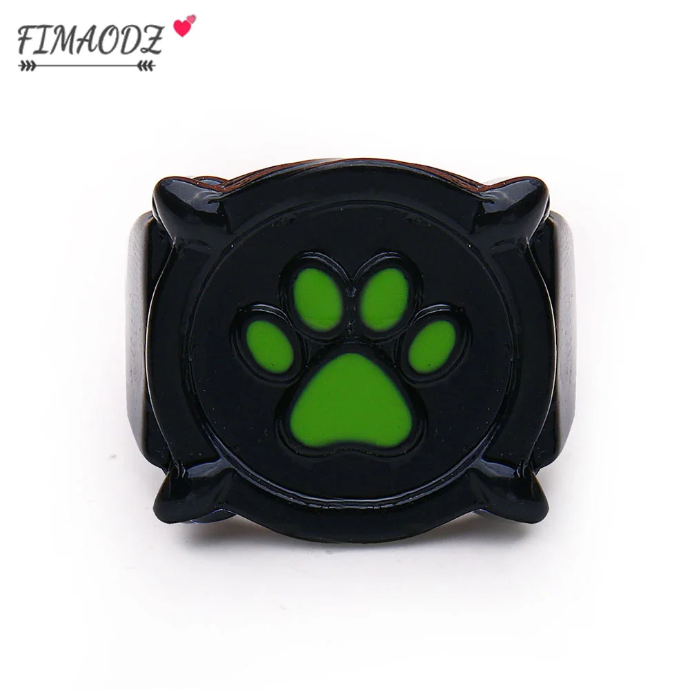 FIMAODZ черная кошка кольцо в виде лапы для мужчин и женщин зеленый животных Щенячий