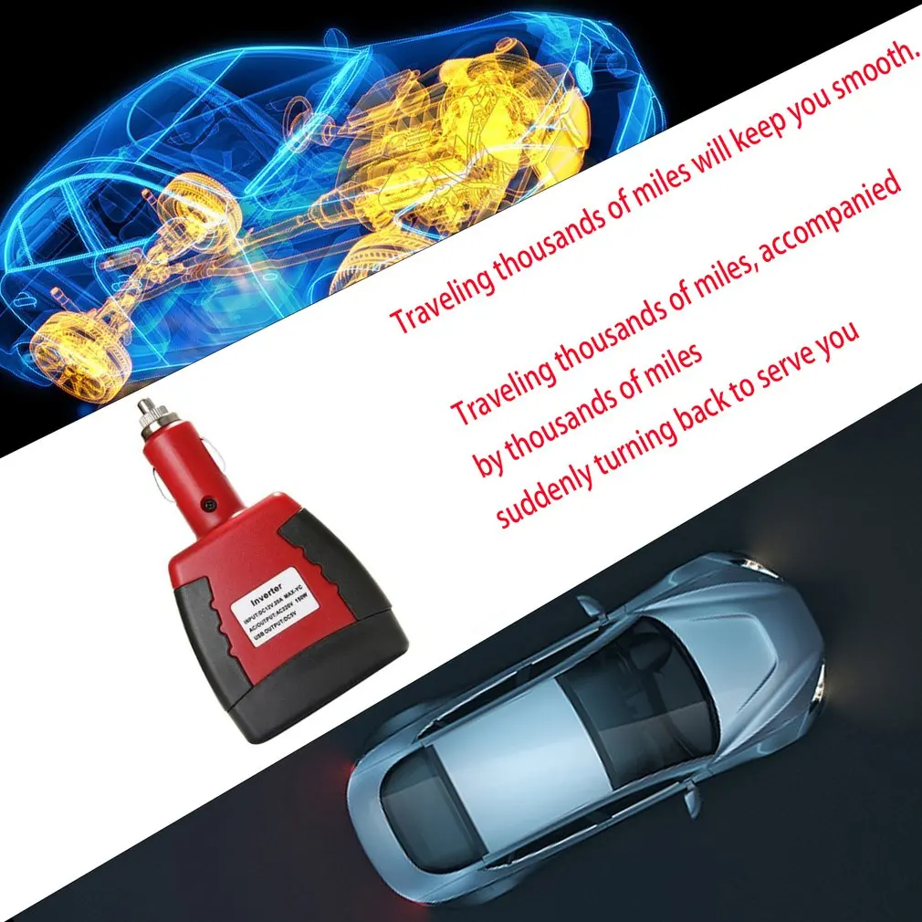 Автомобильный инвертор 12 В до 110 В/220 напряжения бустер мини порт able с USB портом для
