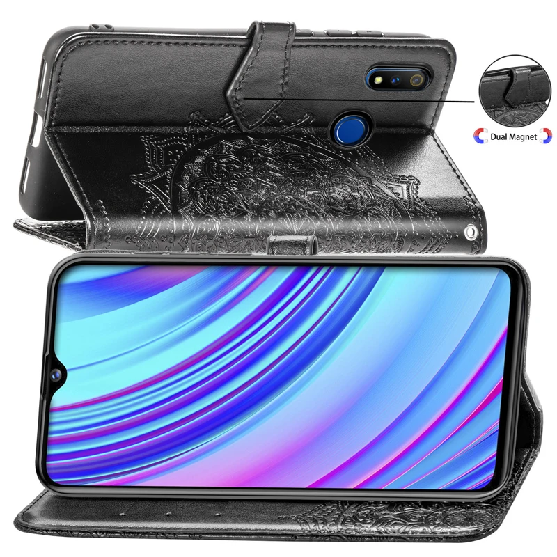 Кожаный чехол-книжка чехол для OPPO A1 A3 A3S A5 A7 A9 F5 F7 F9 F11 Pro Realme 3 5 Pro с собачкой, 10X2 Z кошелек для карт из искусственной кожи чехол