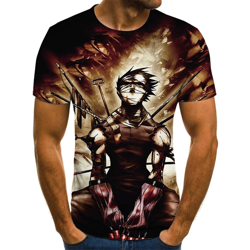 

2021 new summer 3D printed T-shirt men's women's children's anime cool style round neck shirt summer trend short sleeves