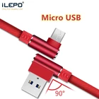 Кабель Micro USB для Samsung S5, S6, S7, A3, A5, J5, J7, Xiaomi Redmi 4X, Note 4, Android, 90 градусов, кабель для быстрой зарядки