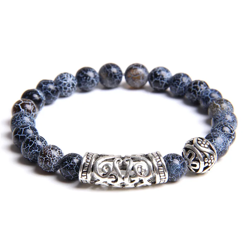 Браслет с бусинами из натурального камня мужские и очаровательные браслеты