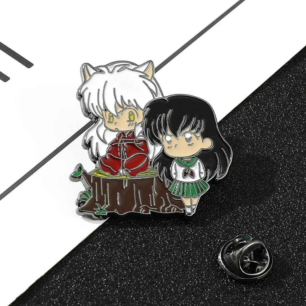 Эмалированная брошь с милым японским аниме InuLove Inuyasha &amp Kagome Kawaii Классическая