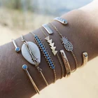 Tocona богемные браслеты с ананасами, золотые браслеты, индийские украшения в стиле бохо, регулируемые открытые Этнические браслеты для женщин, 9628