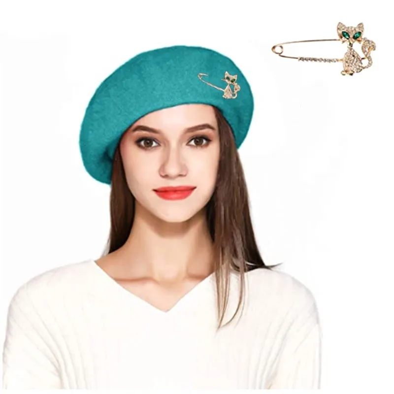 Берет для женщин шерстяные шапки художника разные стили французская шляпа