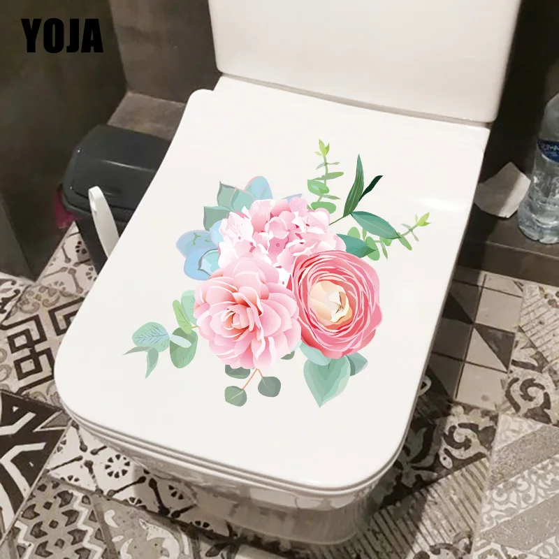 YOJA 21 8 см × 22 5 платье с принтом свежих цветов Туалет крышка украшения эстетическое