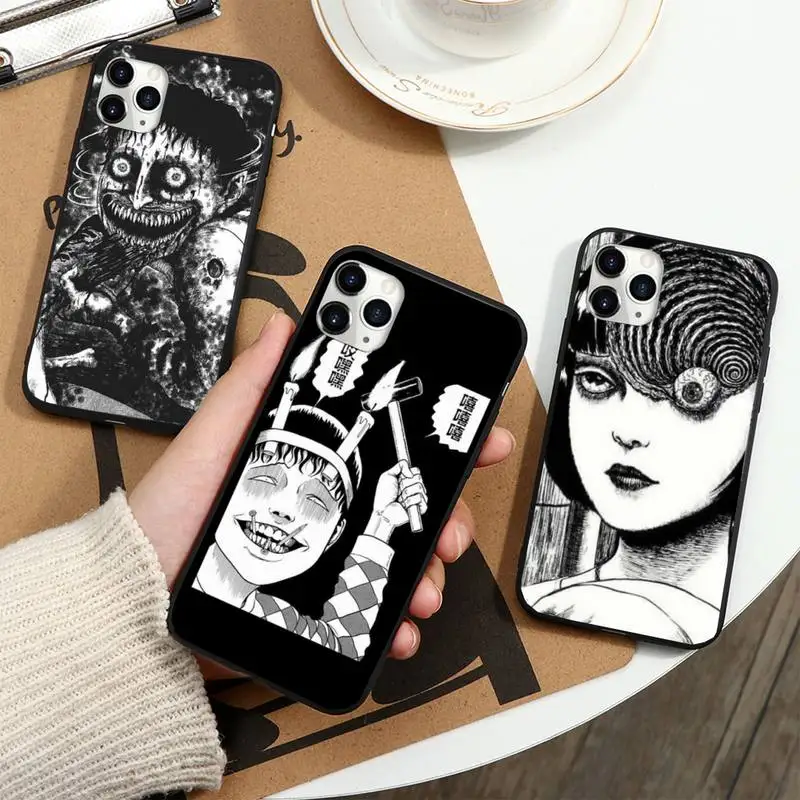 

Junji Ito Terror Horror Anime Phone Case for iPhone 11 12 pro XS MAX 8 7 6 6S Plus X 5S SE 2020 XR mini