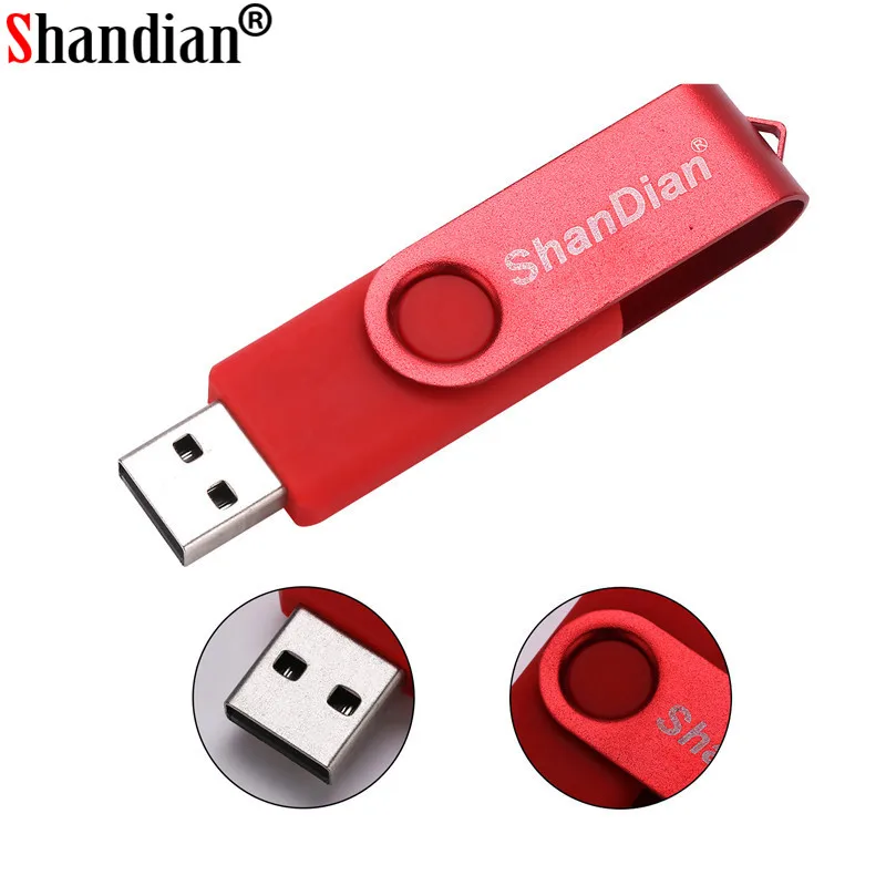 Мини поворотный USB накопитель SHANDIAN флэш 64 ГБ 4 8 16 32 в подарок|swivel usb|swivel usb flash drivepen
