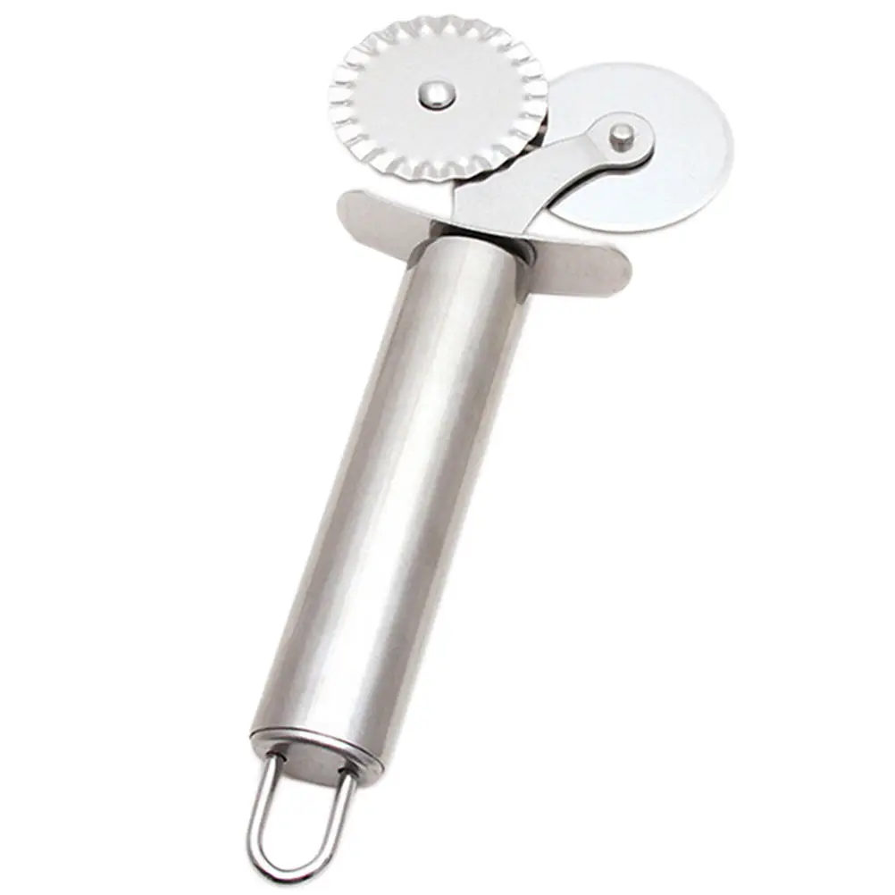 Резак для пиццы из нержавеющей стали двойной роликовый резак нож теста пасты