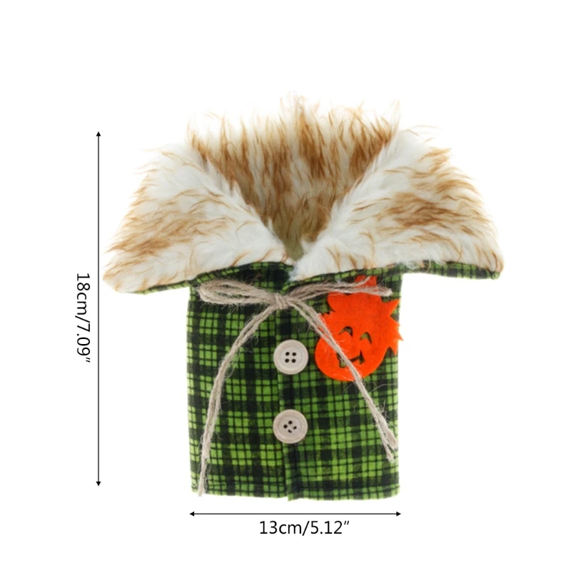 

Christmas Sweater Wine Bottle Cover Collar Button Coat Design Wine Bottle Dress