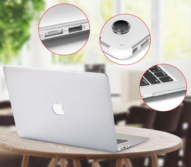 Кристальный чехол для Macbook Air 13 A1466 A1369 Touch ID A1932 bar pro retina 11 12 3 15 4 дюймов A1706 1708 A1989