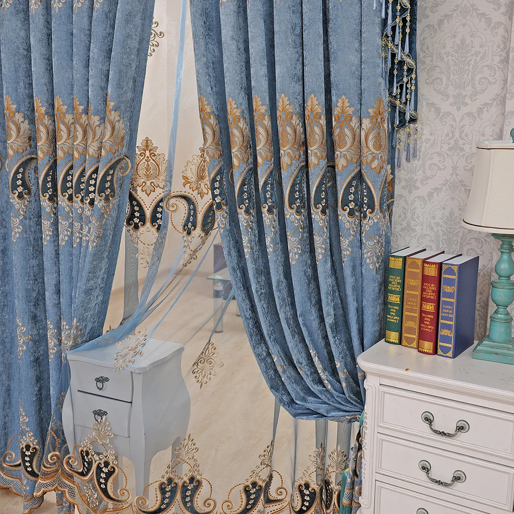Европейская шенилля занавески для спальни гостиной окна балетная ткань | Дом и