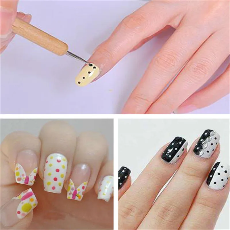 5 шт. 2 способа деревянная ручка для раскрашивания инструмент Marbleizing дизайна