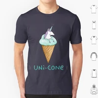 unicone t shirt print 100 cotton new cool tee unicone unicorn cone ice cream ice cream cornet sweet cute kawaii horse