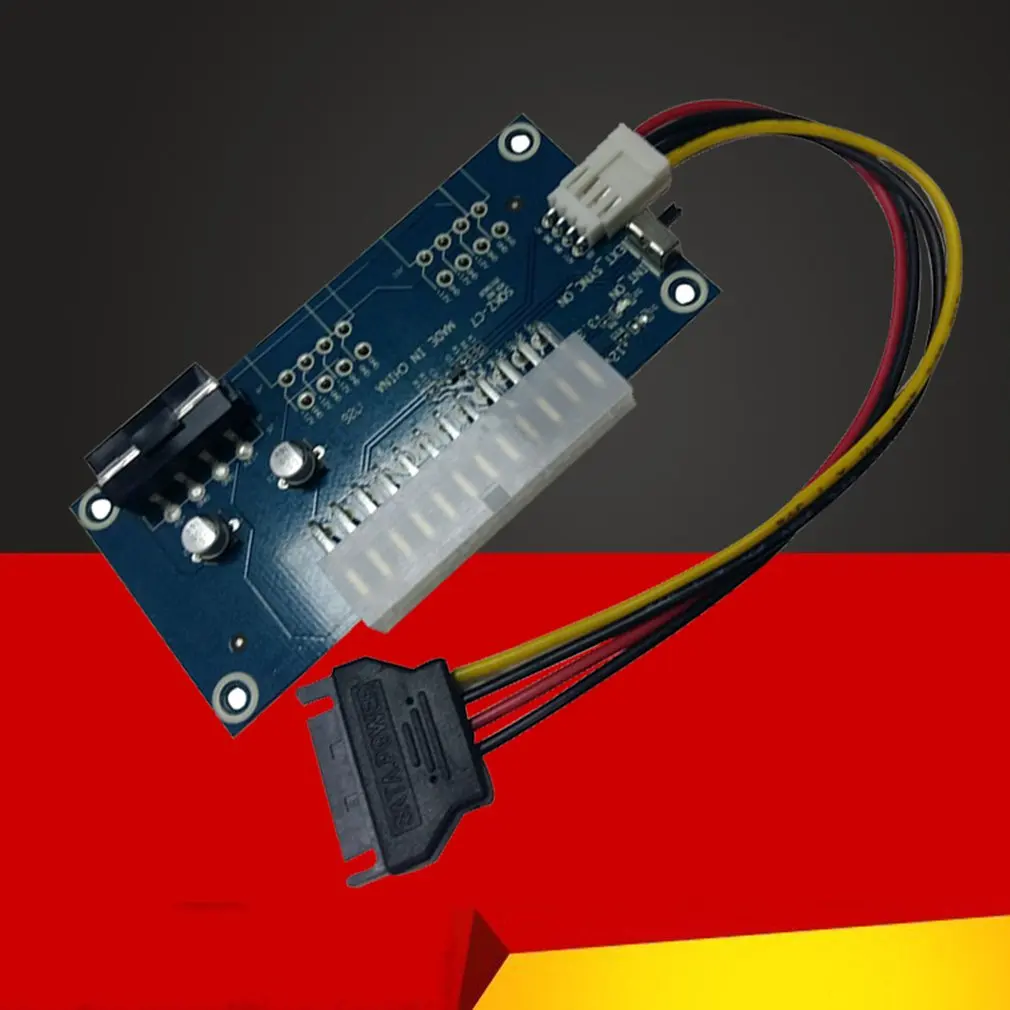 ПК настольный ATX 24Pin двойной блок питания синхронизация стартер удлинитель