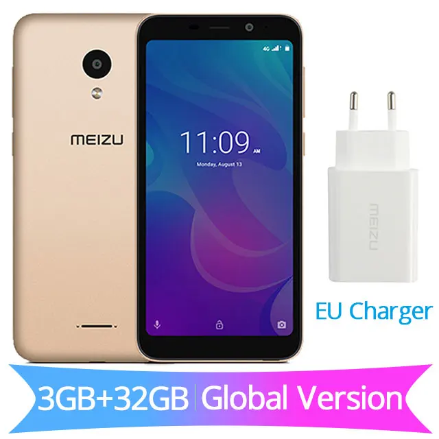 Global Gold Официальный Meizu C9 Pro, 3 ГБ ОЗУ, 32 Гб ПЗУ, глобальная версия, смартфон, четыре ядра, 5,45 дюймов, HD экран, 13 МП, задняя панель, 3000 мАч, аккумулятор, разблокировка лица - Цвет: Global Gold