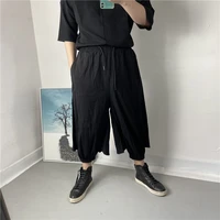 men false two pieces of casual pants spring and autumn new dark fashion quality micro ha loose personality straight pants