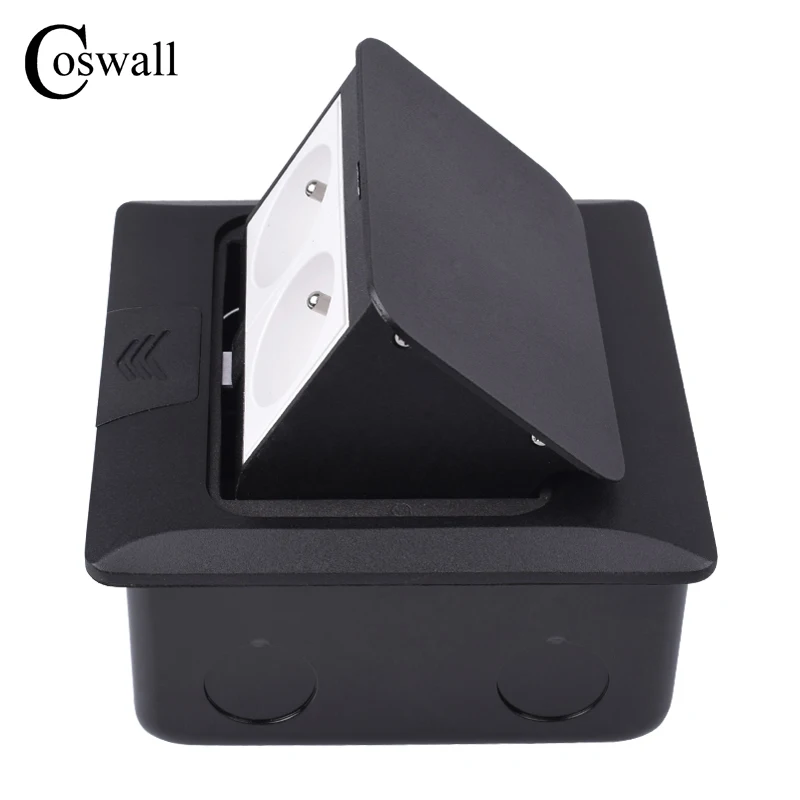 Coswall все Алюминий черный металл Панель бесшумный во всплывающем окне слово