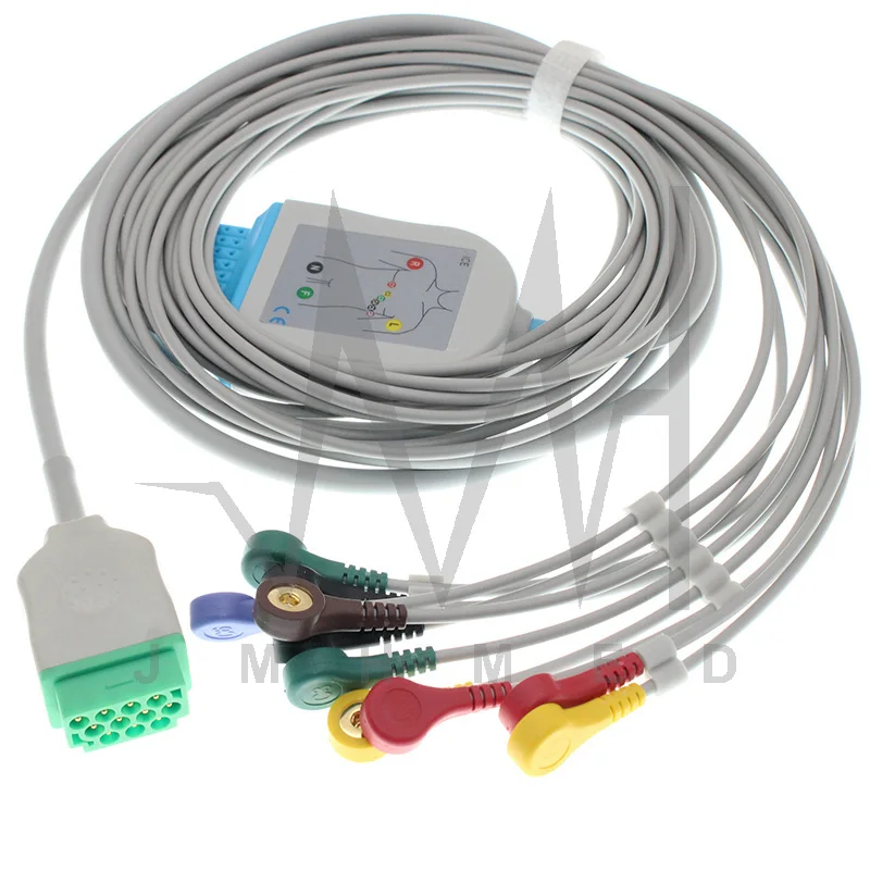 Совместим с GE Medical EKG Monitor для Eage Solar Dash Tarm 10 Lead ECG Cable без дефибриллятного резистора.|