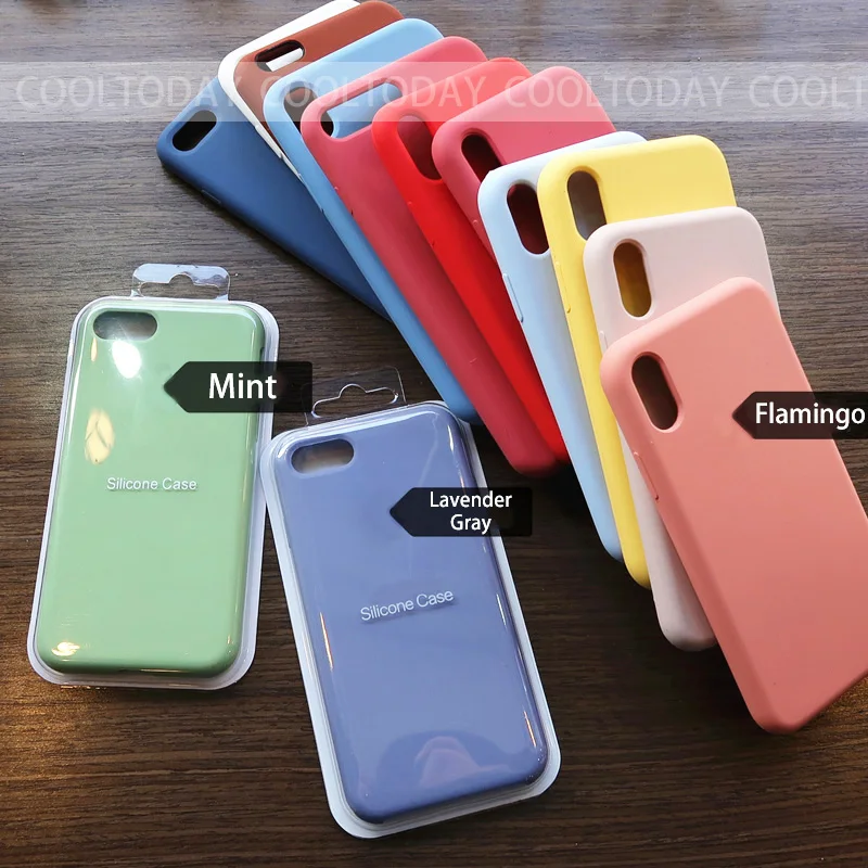Роскошный оригинальный силиконовый чехол для телефона iphone 7 8 Plus Apple Cover 6 6S X XS MAX XR