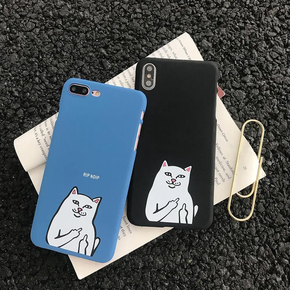 Силиконовый чехол с котом для iPhone XS MAX XR X 7 8 6 6S Plus мультяшным забавным Сменный